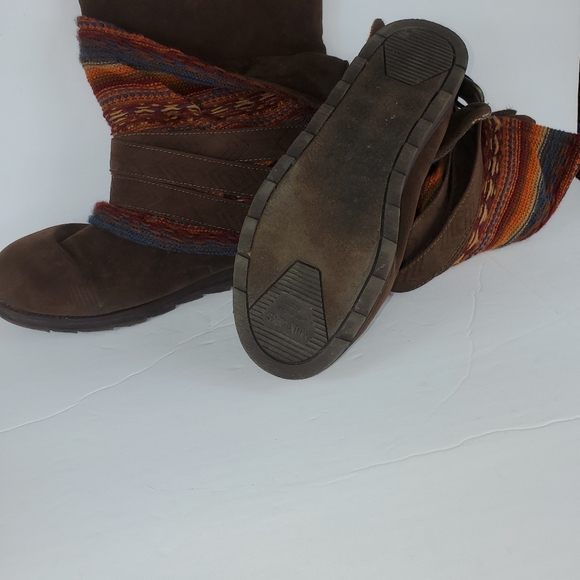 Muk Luks Slope Nikki,Belt Wrap and Sweater Knit Boots,Polyester Tricot Lining - Picture 5 of 8